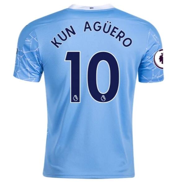 Manchester City Home Kit Soccer Jersey SERGIO AGÜERO #10 2020/21